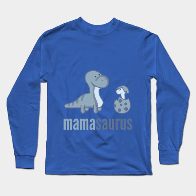 Mamasaurus Shirt Dinosaur Family Shirt Set Long Sleeve T-Shirt by DoggyStyles